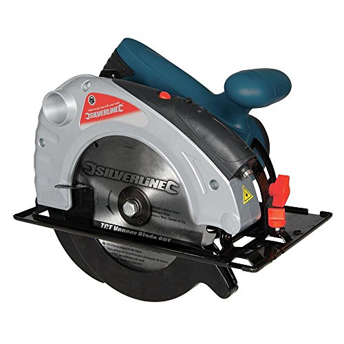 Silverline 285873 - Sierra circular con guía láser 1400 W (185 mm)